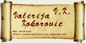 Valerija Kokorović vizit kartica